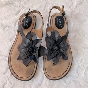 BOC by Born Black flower accent sandals